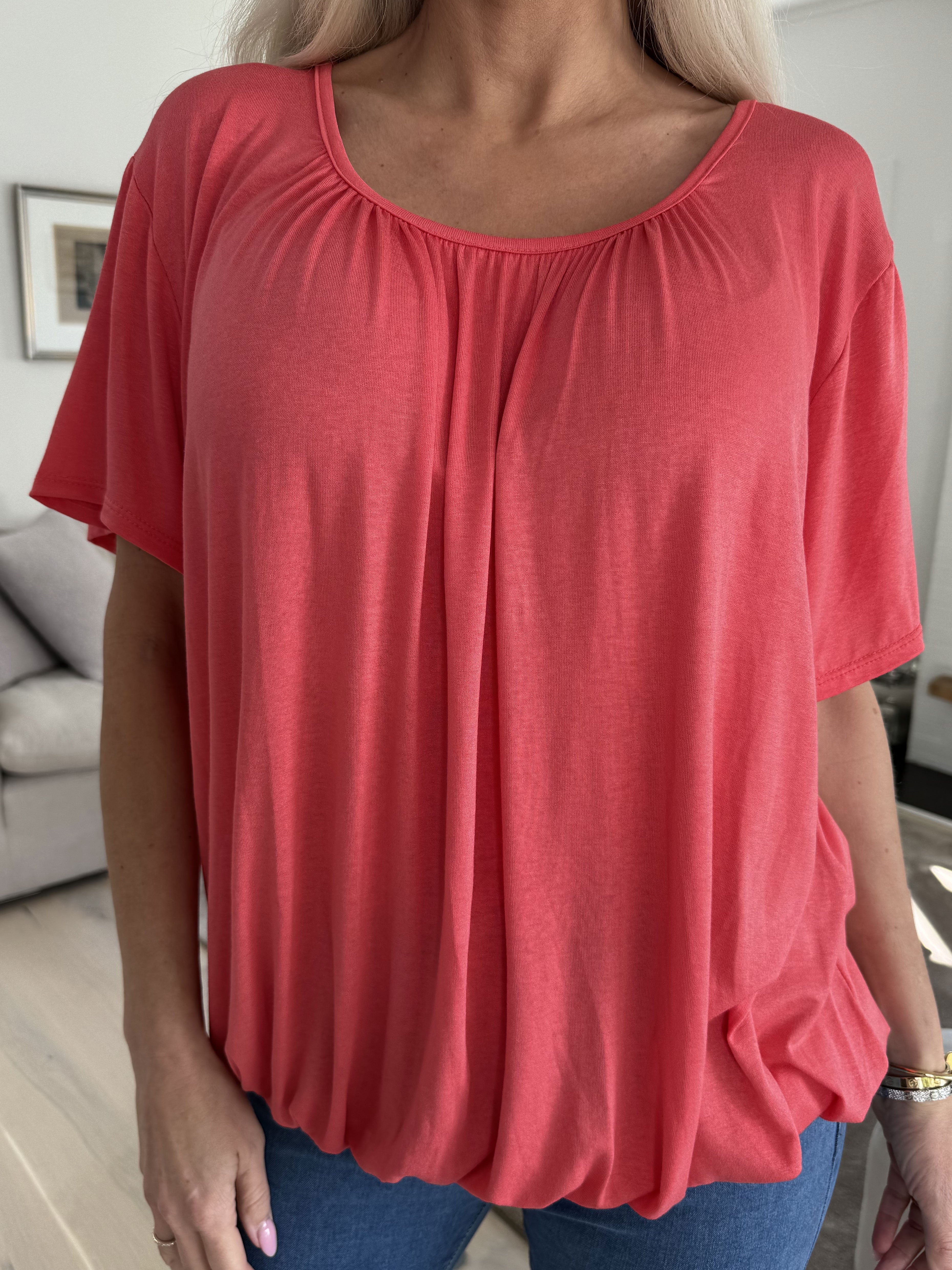 Miracle t-shirt - Basis t-shirt med elastik forneden (bestseller)